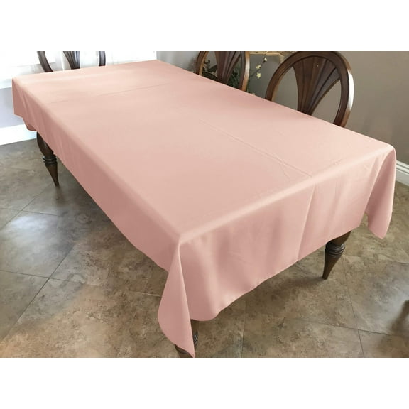 Polyester Poplin Gaberdine Durable Tablecloth Solid Blush