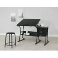 thumbnail image 5 of Studio Designs 2 Piece Eclipse Ultra Center/Drawing Table with Angle Adjustable Top, Storage Drawers and Stool Black, 5 of 10