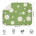 thumbnail image 2 of Daisy Dish Drying Mat for Kitchen Countertop Microfiber Absorbent Foldable Rack Pad Floral Spring Summer 18x24 Inch, 2 of 5