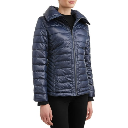 Women's Down Blend Hooded Toggle Coat