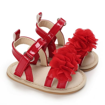 

NECHOLOGY Size 2 Shoes Summer Shoes For Summer Bowknot Walk Sandals Shoes Girls Outdoor Toddler Girl Sandals Size 5 Red 11