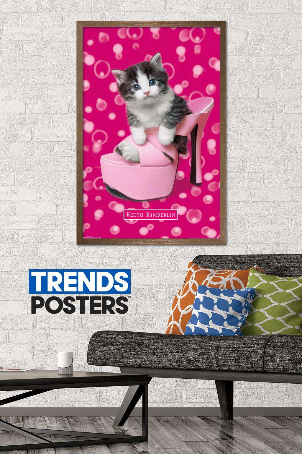 Keith Kimberlin - Kitten - Shoe Wall Poster, 22.375" x 34", Framed