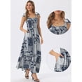 thumbnail image 2 of DARING DIVA Women's Summer Spaghetti Strap Square Neck Casual Dress XS Navy Blue, 2 of 6