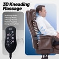 thumbnail image 2 of 800lbs Heavy Duty Reclining Massage Office Chair with Heat, Big and Tall Ergonomic Executive Recliner Chair with Footrest, Memory Foam, 90°–155° Adjustable Backrest, Quiet Wheels, 2 of 9