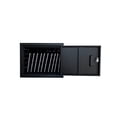 thumbnail image 2 of Workington 10-Device Wall Mounted Portable School Charging Cart Station with Cable Ties for Chromebook, Tablet and Laptop Computer with Power Strip Included 1002 Black, 2 of 4