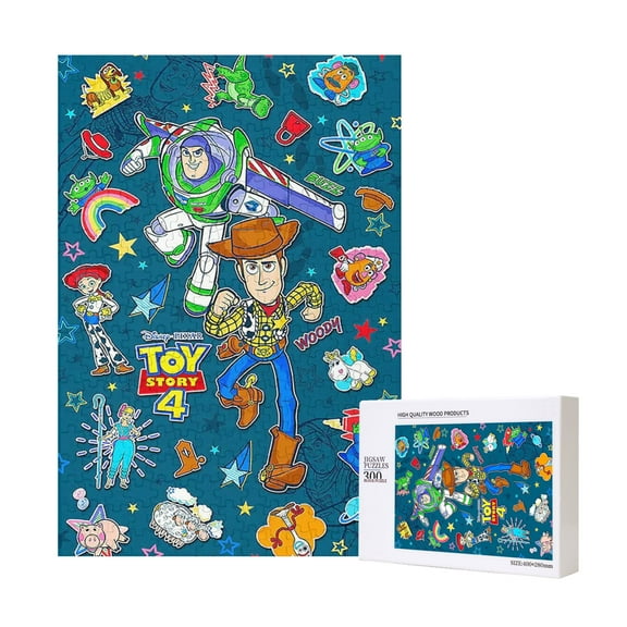 Woody Buzz Story Wooden Picture Puzzle 300 Piece Jigsaw Puzzle for Adults Challenging Puzzle Game Gifts