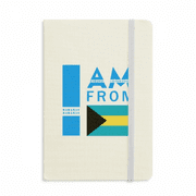 I Am From Bahamas Art Deco Fashion Notebook Official Fabric Hard Cover Classic Journal Diary