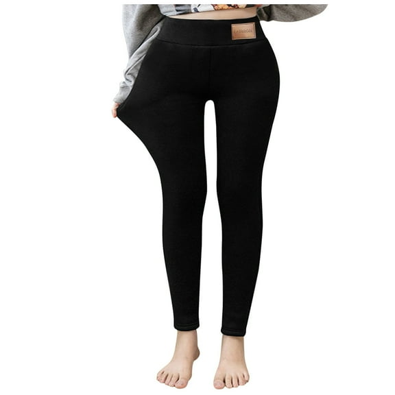 TRUBKH Thermal Pants Women Warm Pants for Women Winter Pants Yoga Pants Women Casual Pants for Women Long Johns for Women Thermal Fall Leggings with Pockets Black L