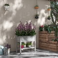 thumbnail image 2 of Outsunny Jardinière Surélevée en Bois avec Tablette de Rangement Gris, 2 of 10