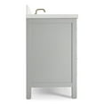 thumbnail image 3 of ARIEL 49" Bathroom Vanity with 1.5" Edge Pure White Quartz Countertop & Backsplash, Center Rectangular Sink, 2 Soft Closing Doors, 9 Full Extension Dovetail Drawers, Brushed Nickel -Grey, 3 of 7