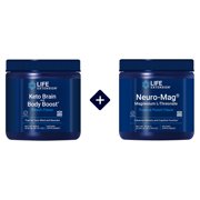 Angle View: Life Extension Neuro-Mag L-Threonate & Keto Brain Booster Powder Bundle Pack - Ultra Absorbable Magnesium, Memory, Focus & Overall Cognitive Health - 3.29+14.10 oz