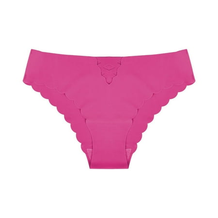 

CAICJ98 Plus Size Lingerie Women s Thongs T Back Low Waist See Through Panties Cotton Seamless Lace Thongs for Women Hot Pink