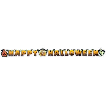5.5" x 6' Happy Halloween Streamer Spooky Decoration Decal