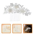 thumbnail image 2 of Rhinestone Flower Hair Comb Rhinestone Bridal Hair Comb Wedding Hair Comb, 2 of 9