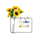 thumbnail image 1 of Parque de diversiones instalaciones colorido patron Tarjeta de bendición de jarrón de girasol artificial, 1 of 3