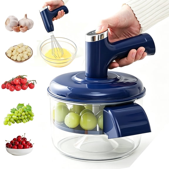 2-in-1 Automatic Grape Peeler Machine & Handheld Egg Beater Combo, Electric Garlic Grapes Peeler Machine with Cordless Whisk, Automatic Fruit Peeler Grape Cutter for Peeling Small Fruits, Cherry