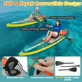 thumbnail image 4 of Goplus 11' Inflatable Stand Up Paddle Board for Adults with Kayak Seat Leash Hand Pump,Turquoise, 4 of 10