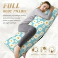 thumbnail image 4 of Body Pillow Cover - Soft Body Pillow Pillowcase, Daisy floral A Breathable Long Body Pillow Case Cover with Invisible Zipper 20x60in, 4 of 5
