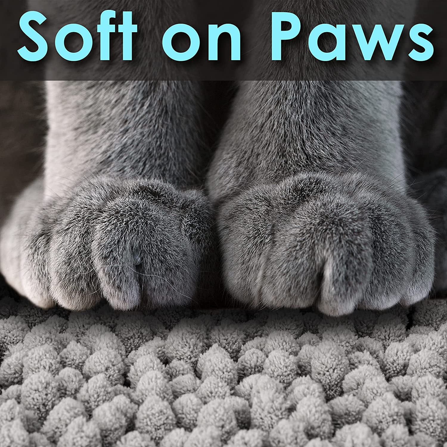 CatGuru Cat Litter Mat, Medium, Extra Large, XXL, Waterproof Litter Box Mat, Non Slip Kitty Litter Mat, Machine Washable Litter Trapping Mat, Soft Litter Tray, Cat Stuff (Gray, XXL/Heavy Duty)