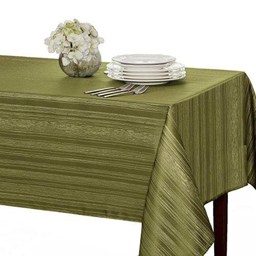Benson Mills Tablecloth Flow Heavy Weight Spillproof Fabric Color Taupe 60x104 