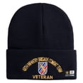 thumbnail image 5 of U.S. Army 48th Infantry Brigade Combat Team Logo Embroidered 12 Inch Solid Knit Cuff Long Beanie Made in USA - Navy OSFM, 5 of 5