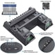 thumbnail image 2 of Soporte PS4 con ventilador de refrigeración PS4 para Playstation 4/PS4 Slim/PS4 Pro, soporte vertical PS4 Pro con base de carga para controlador PS4 y 12 ranuras para juegos, 2 of 5