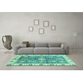 thumbnail image 3 of Ahgly Company Indoor Rectangle Oriental Turquoise Blue Traditional Area Rugs, 6' x 9', 3 of 4