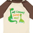 thumbnail image 4 of Inktastic My Gammy Loves Me Grandson Dinosaur Boys Long Sleeve Baby Bodysuit, 4 of 5