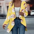 thumbnail image 7 of Ounisa Women's Open Front Cardigan Christmas Tree Snowman Snowflake Santa Claus Elkhorn Graphic Shirt with Pockets Long Sleeve Lightweight Coat, 7 of 7