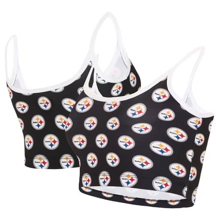 Women s Concepts Sport Black Pittsburgh Steelers Gauge Lounge Bralette