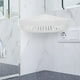 thumbnail image 3 of Estante de almacenamiento de esquina para montaje en pared, estante de drenaje triangular para ducha, organizador de plástico para baño, inodoro, cocina (blanco), 3 of 7