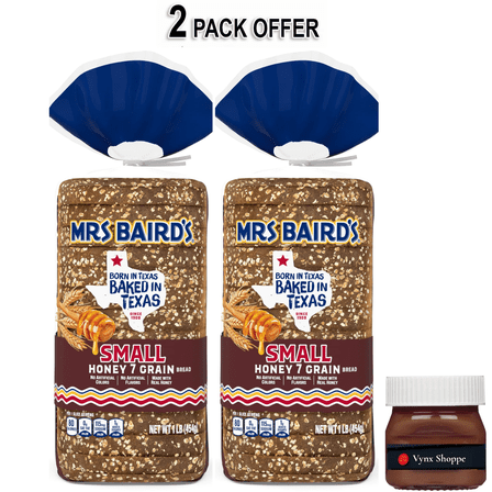 Mrs Baird's Small Honey 7 Grain Bread, 16 oz, Grains & Honey Multigrain Bread