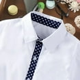 thumbnail image 5 of Short Sleeve Uniform Shirts for Boys Fashion Turndown Collar Button Up Shirt Summer Tops School Clothes Size 4-14, 5 of 7