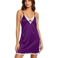thumbnail image 2 of Naittoop Women Night Gowns for Sleeping Silk Lace Lingerie Sexy Nightgowns Chemise Cute Sleepwear Bridal Nighties, 2 of 5