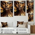 thumbnail image 4 of Designart Woman With Black And Gold Butterflies IV Canvas Wall Art, 4 of 5