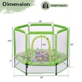 thumbnail image 6 of 55" Mini Trampoline with Safety Enclosure Net, SEGMART Indoor Outdoor Toddler Trampoline with No-Gap Design, Small Trampoline for Kids, Kids Trampoline with Balls, Birthday Gift, 6 of 6