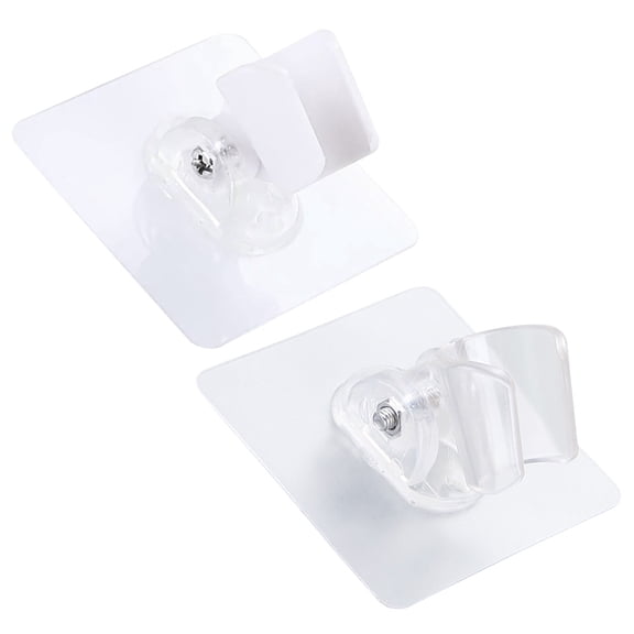 Baluue 2Pcs Transparent Shower Head Stands for Home Use with Universal Compatibility