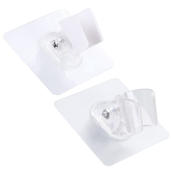 PAMINGONO 2Ud Soportes Para Ducha De Pared Ajustables En Material ABS Transparente Uso En