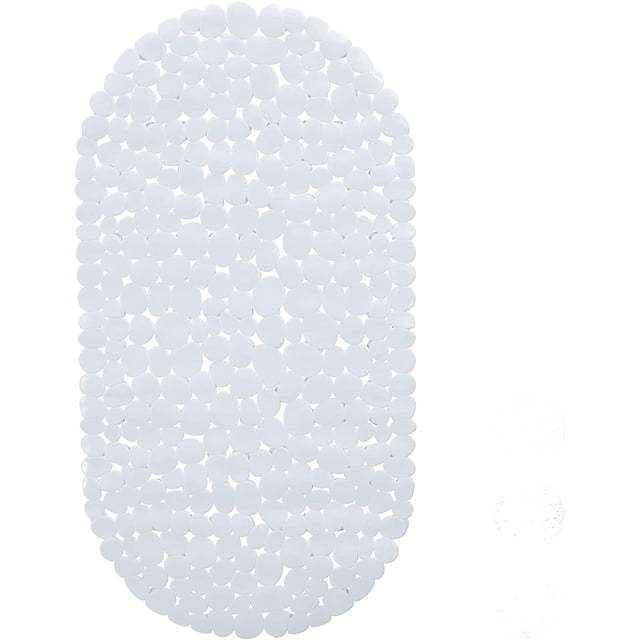 Alfombrilla antideslizante para baño, imitación piedra, antideslizante Alfombrilla antideslizante para baño, alfombrilla antideslizante lavable, blanca Adepaton WL-00373-3