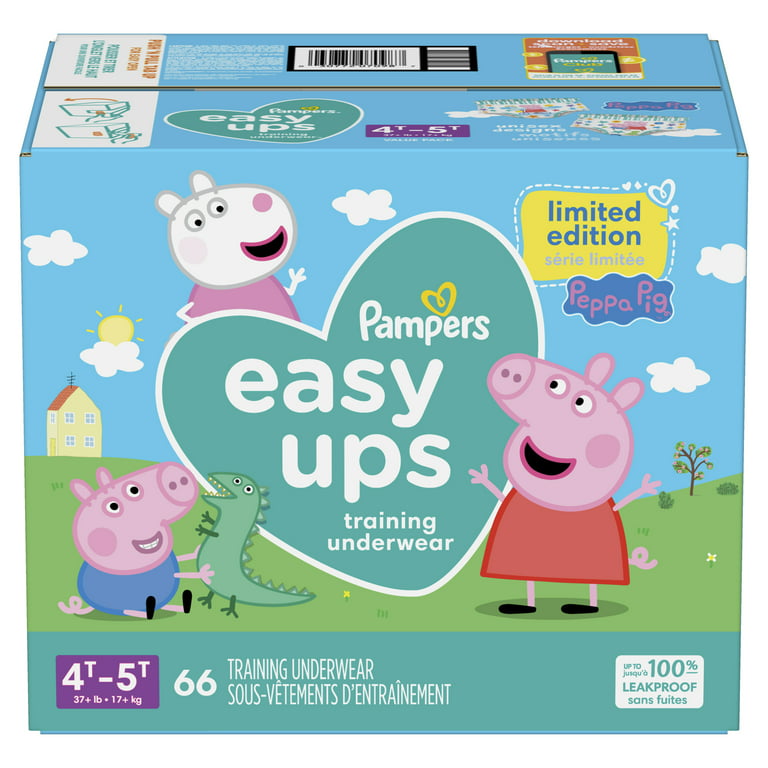 Pampers Easy Ups Toddler Girls Training Pants Peppa Pig Size 4T-5T