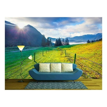 wall26 - Colorful Summer Morning in The Triglav National Park, Slovenia, Julian Alps, Europe - Removable Wall Mural | Self-Adhesive Large Wallpaper - 66x96 inches