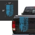 thumbnail image 2 of Retired Soldier Veteran Distressed American USA US Flag Truck Tailgate Vinyl Decal Compatible with most Pickup Trucks U.S. Army Sticker USAF USMC US Navy Decal (11" x 20", Ice Blue), 2 of 8