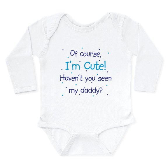 CafePress - Cute Like Daddy Long Sleeve Infant Bodysuit - Long Sleeve Cotton Baby Bodysuit