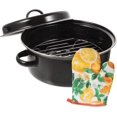 thumbnail image 1 of Chinese Chestnut Pot Kitchen Roasted Pan Roasting Pan Lid Turkey Roaster Pan, 1 of 1