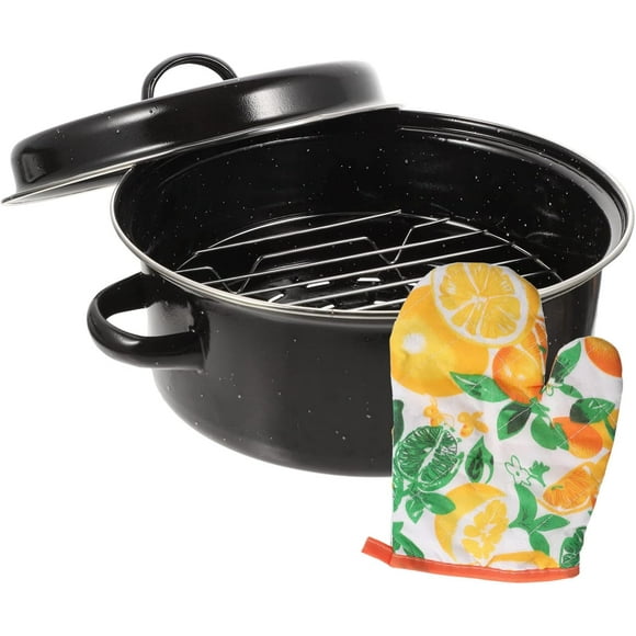 Chinese Chestnut Pot Kitchen Roasted Pan Roasting Pan Lid Turkey Roaster Pan