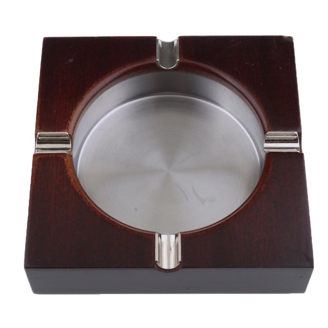 / Cuadrado Antirresbadizo Del Para Decoración Tablero De De Ministerio Del Interior SM SunniMix Cenicero de acero inoxidable