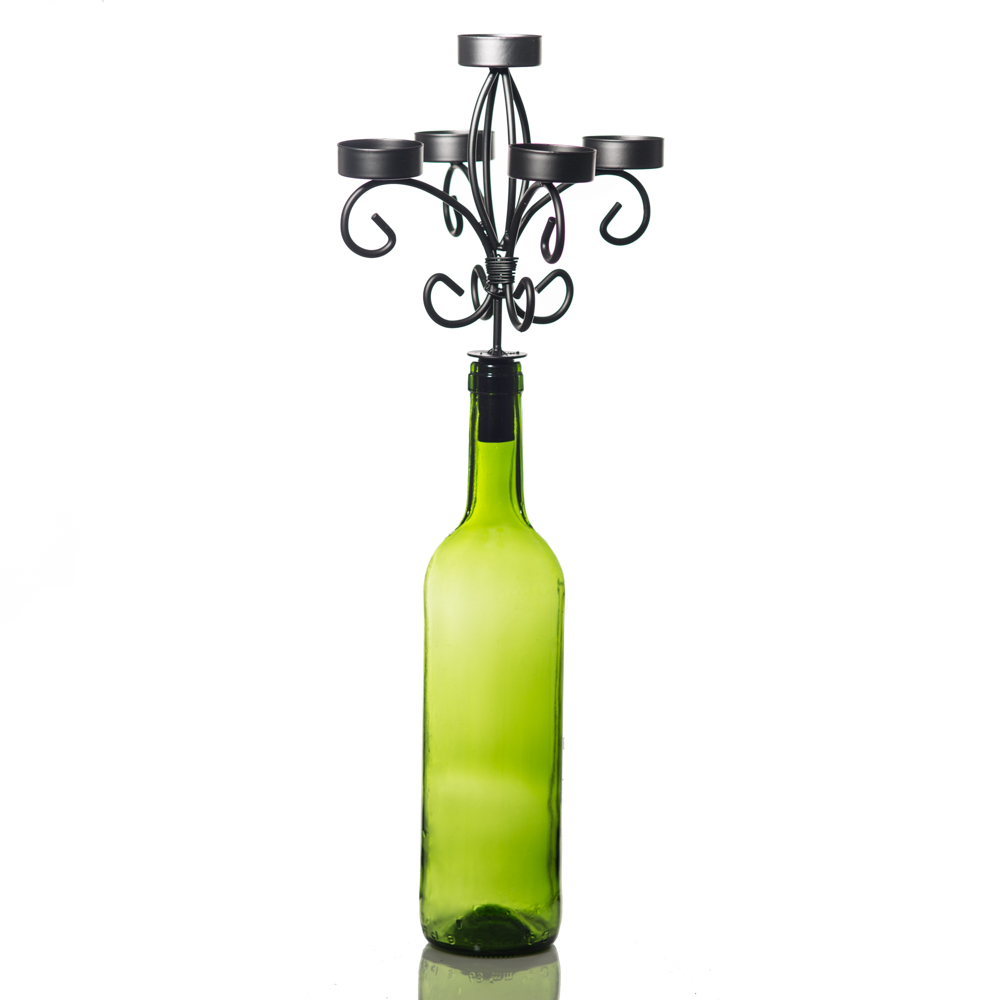 Richland 5Branch Wine Bottle Tealight Holder