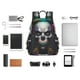 thumbnail image 4 of Disketp Modern Abstract Colorful Skull C Mochila Ligera e Impermeable, Mochila de Día Resistente para Viajes, Senderismo y Uso Diario para Hombre y Mujer, 4 of 7