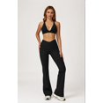 thumbnail image 4 of PISONIC Women Two Piece Workout Sets Cross Back Sports Bras Matching High Waist Flared Leggings Gym Yoga Outfits, 4 of 8