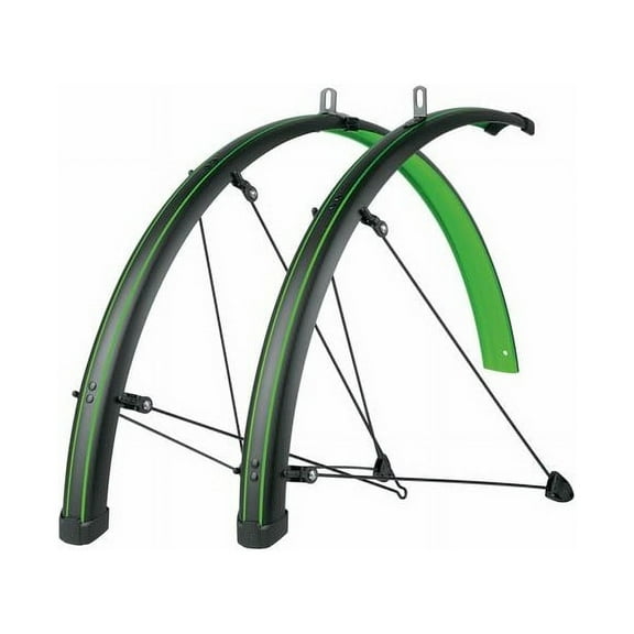 SKS Bluemels Stingray Bicycle Fender Set // 700c // 45mm // Lime Green/Black
